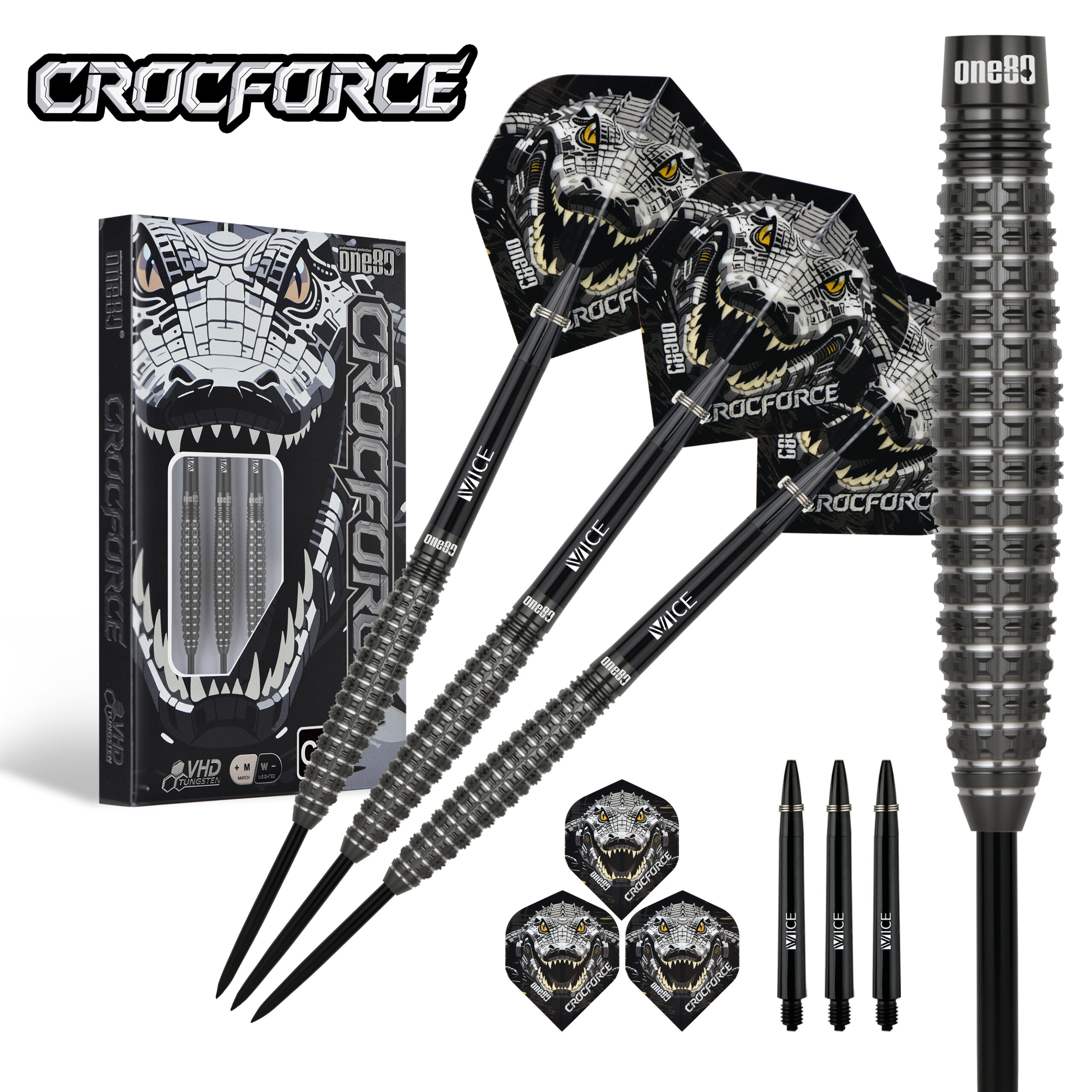 ONE80 Crocforce CF4 90% - Steeldarts – Bild 3