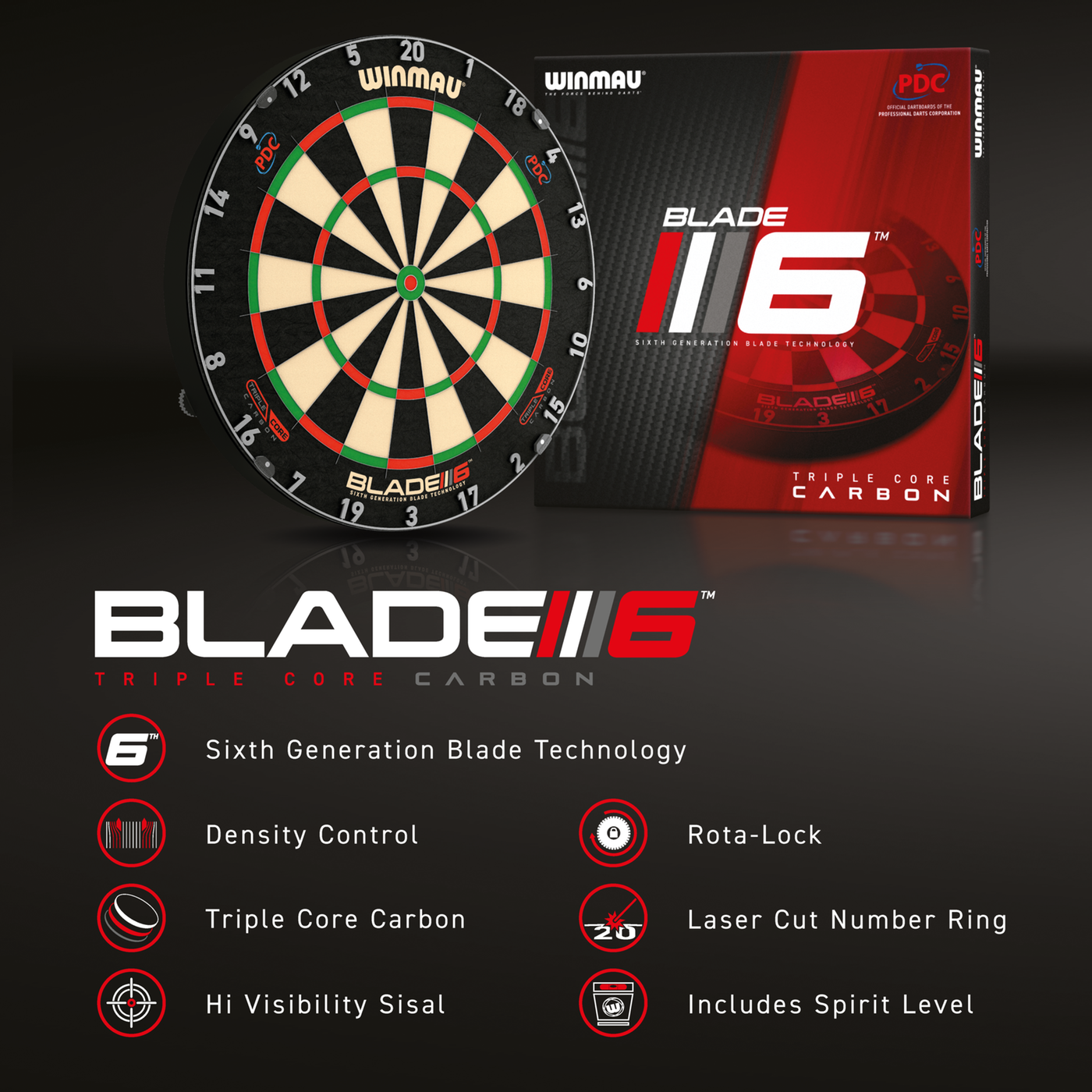 Winmau Blade X Triple Core - PDC - Premium-Dartscheibe – Bild 2