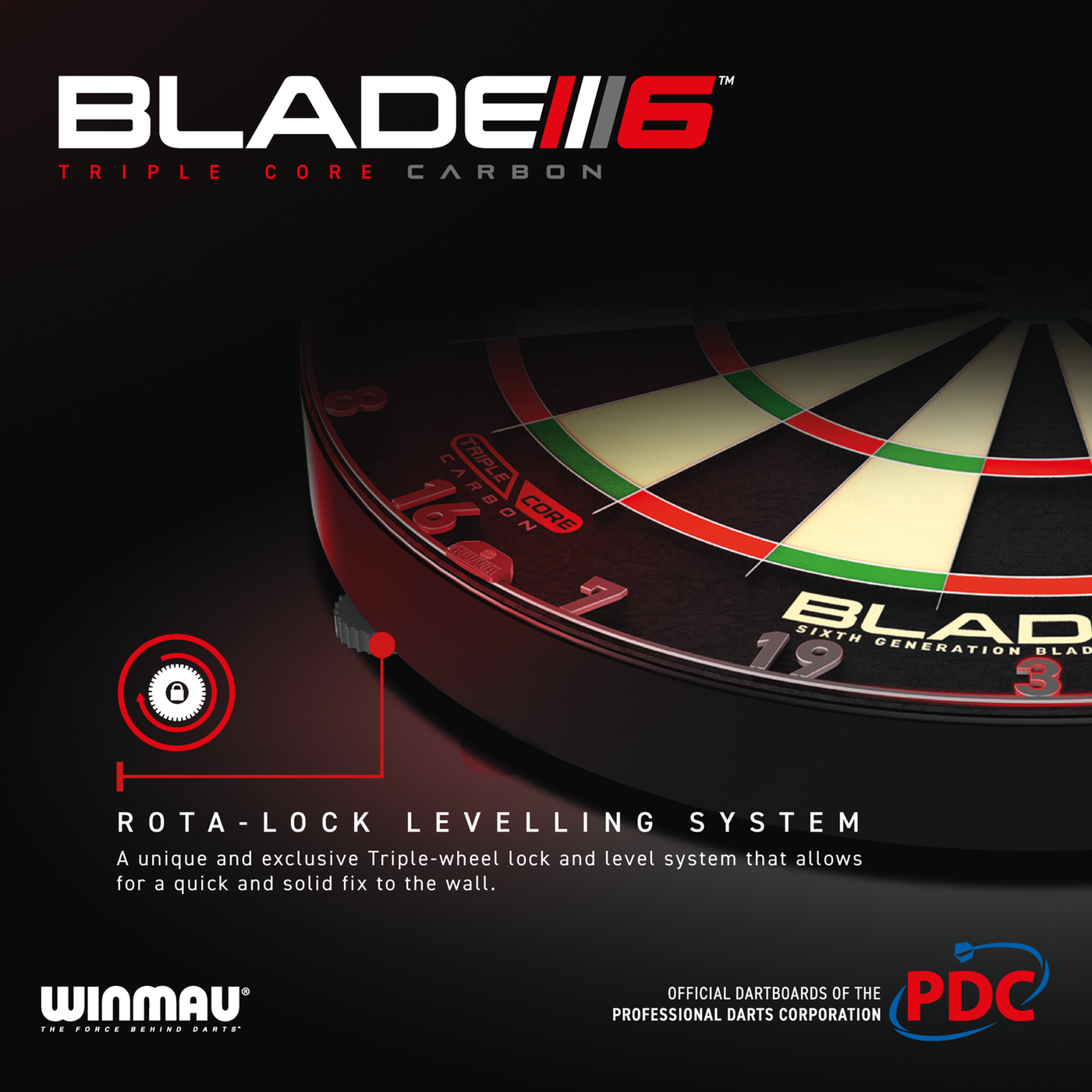 Winmau Blade X Triple Core - PDC - Premium-Dartscheibe – Bild 3