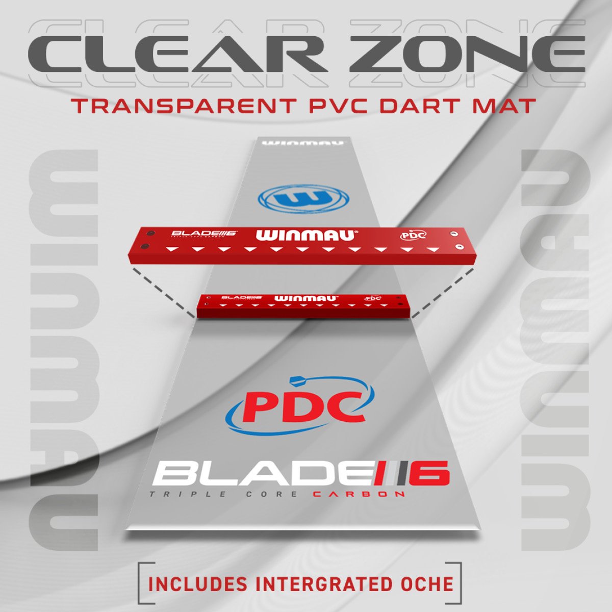 Winmau Clearzone PVC + Oche - Dartmatte – Bild 3