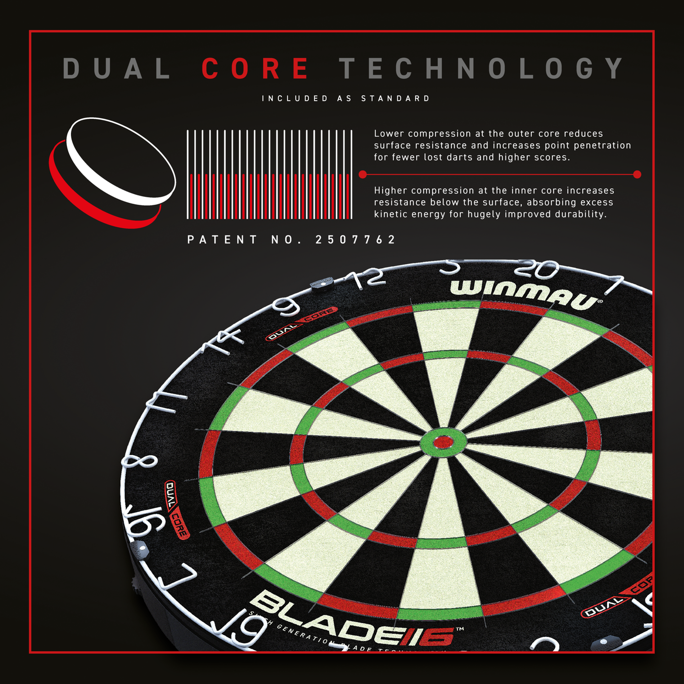 Winmau Blade 6 Dual Core - Dartscheibe – Bild 3