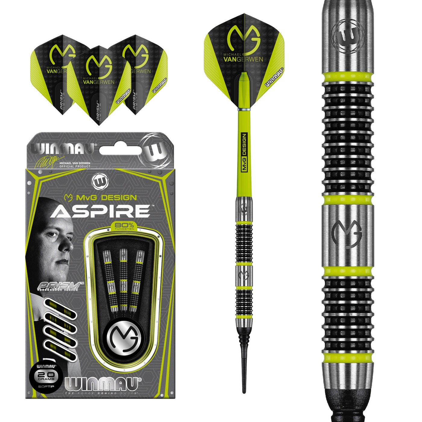 Winmau Michael van Gerwen Aspire 80% - Softdarts