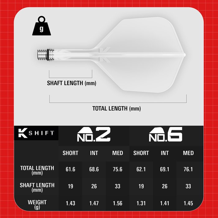 Target K-Shift white N02 - Flight-Shaft-System – Bild 6
