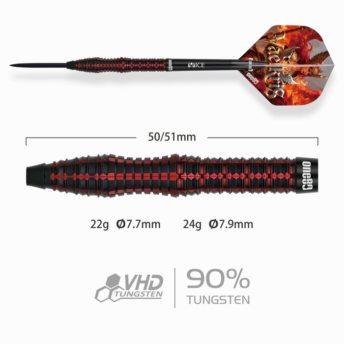 ONE80 Vaelkris V02 - Steeldarts – Bild 3