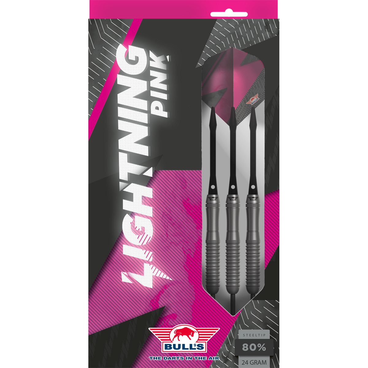 Bull's Lightning Pink 80% - Steeldarts – Bild 6