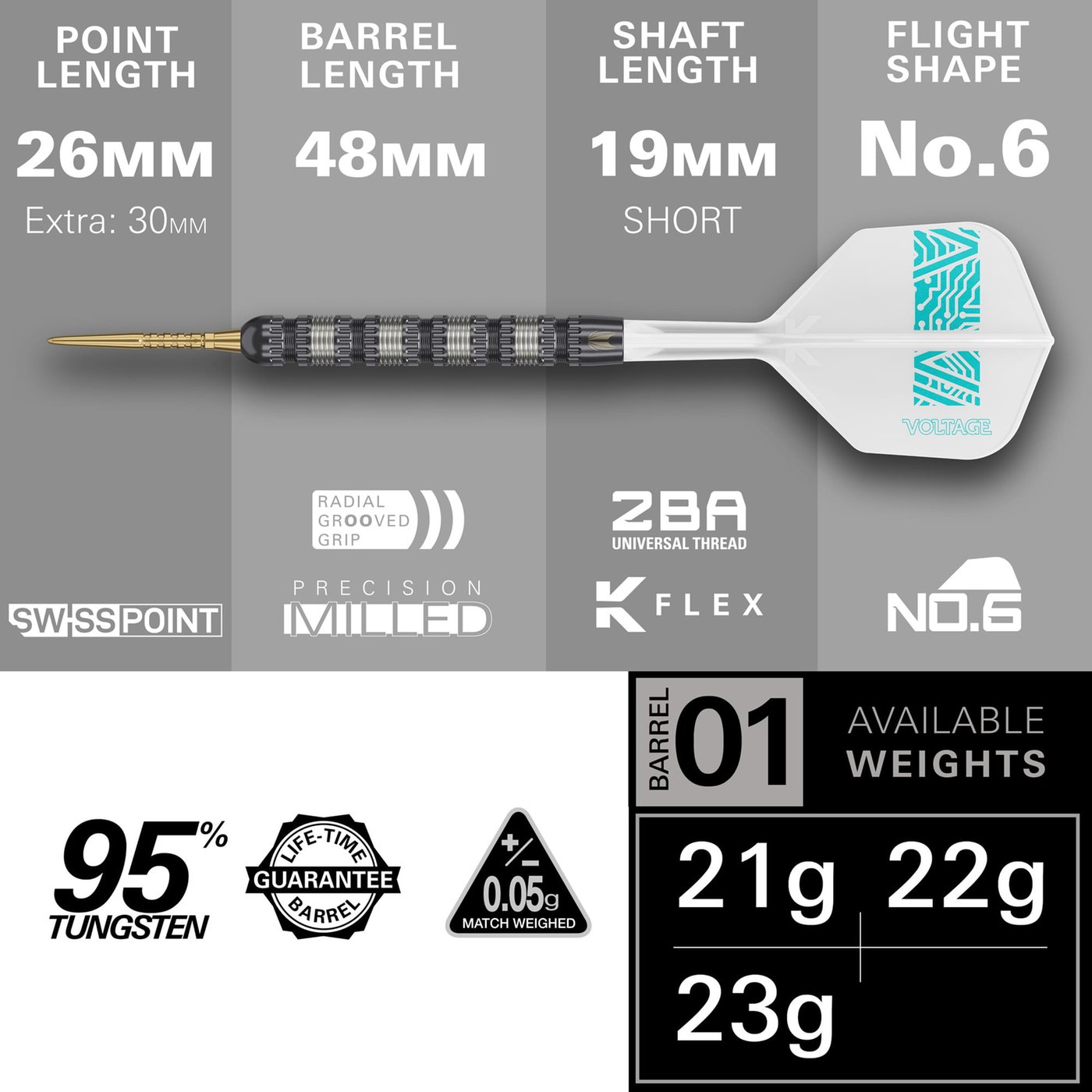 Target Rob Cross 95K Swiss Point 95% - Steeldarts – Bild 3