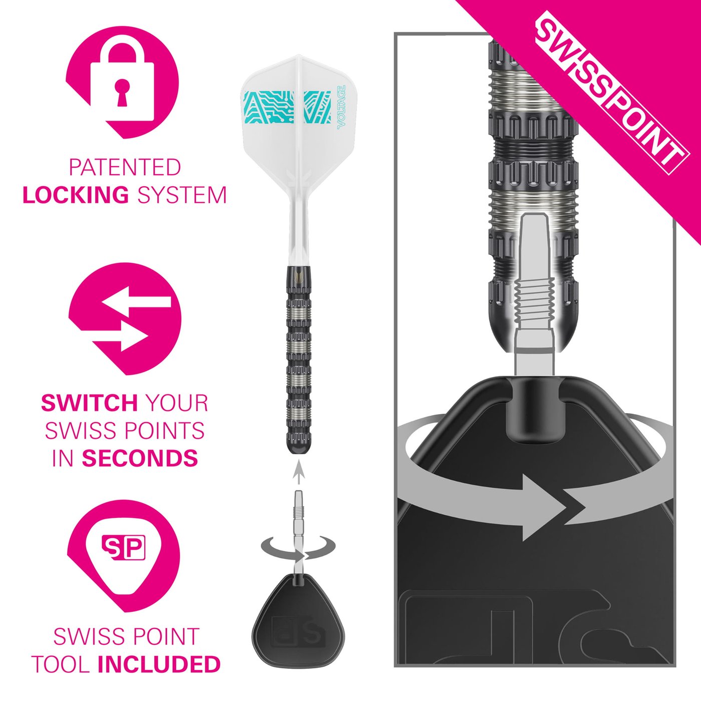 Target Rob Cross 95K Swiss Point 95% - Steeldarts – Bild 4