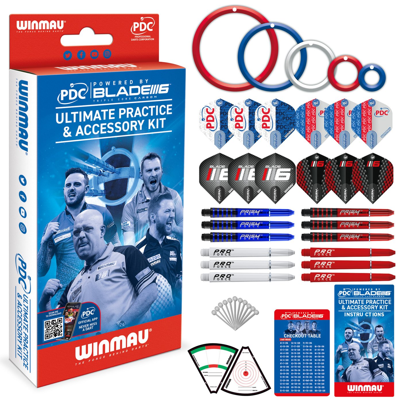Winmau PDC Ultimate Practice & Zubehör Kit