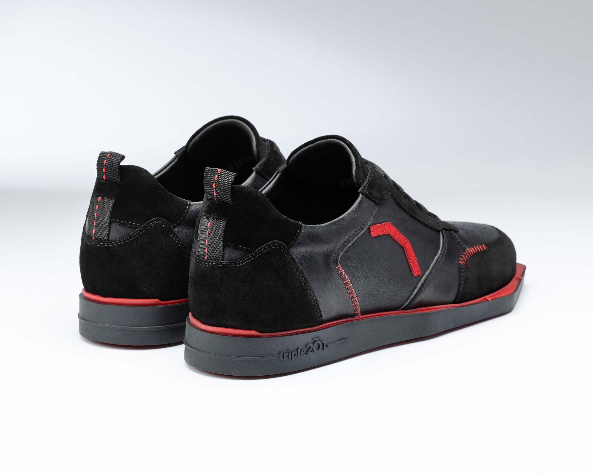 Triple20 Dartschuhe Leder - Schwarz/Rot – Bild 5