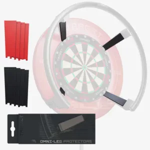 Dartpfeile mit Zielscheibe und Schutzvorrichtungen im Shop.