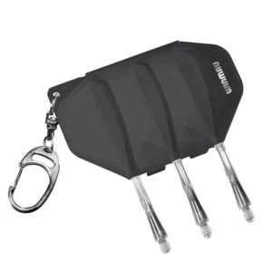 Winmau Fusion Flight Case für Dartzubehör mit Schlüsselanhänger.